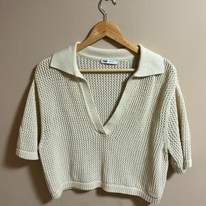 TNA mesh collard shirt